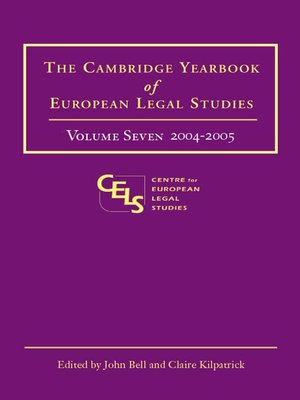 cover image of The Cambridge Yearbook of European Legal Studies, Volume 7